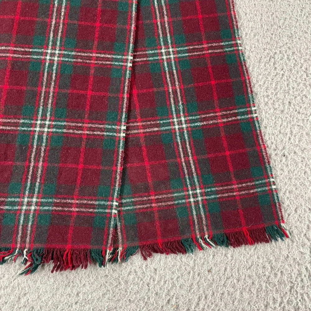 Vintage Pendleton Virgin Wool Plaid Scarf Quiet Luxury‎ Academia Red Old Money